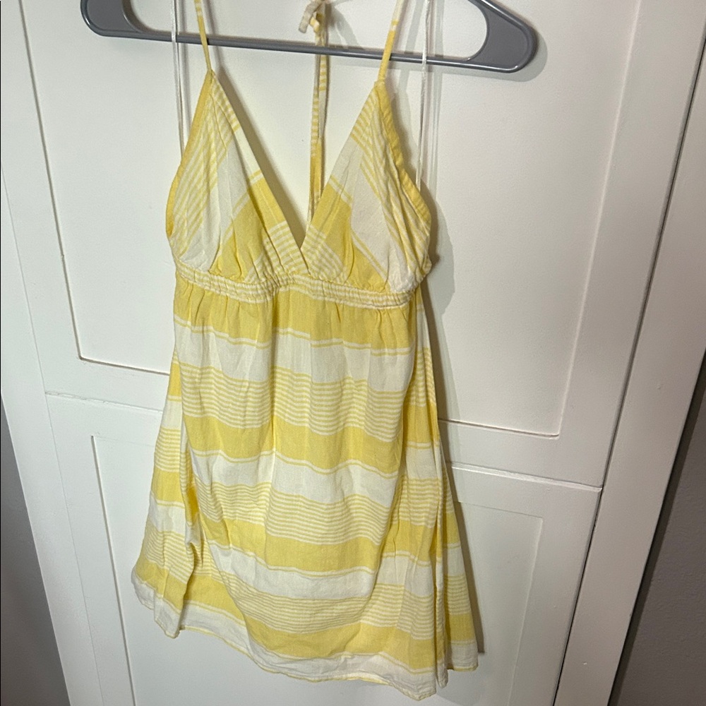 Roxy Yellow and White Striped Dress